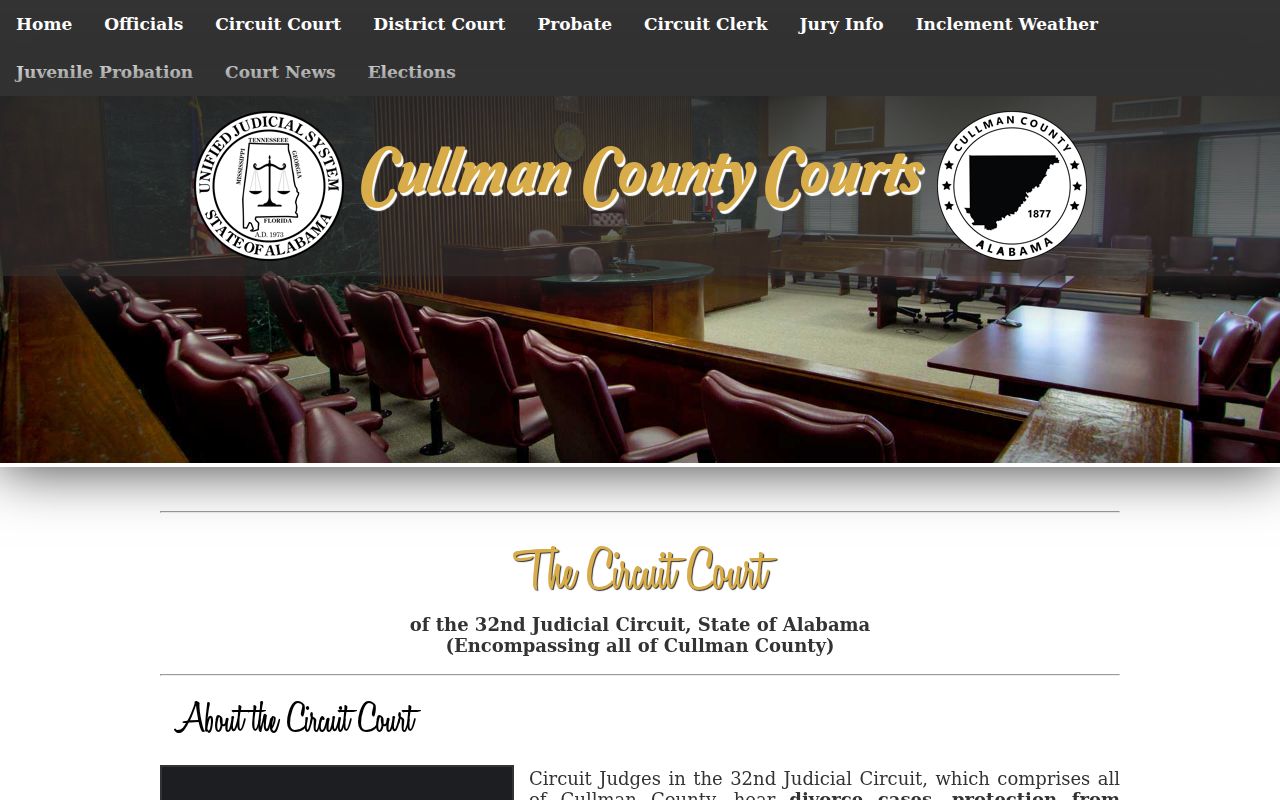 Cullman County court docket Circuit Court jurisdiction