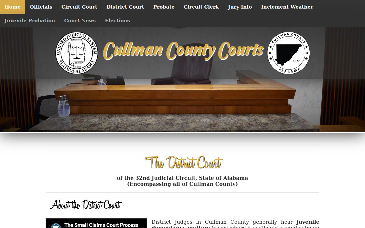 Cullman County court docket District Court jurisdiction