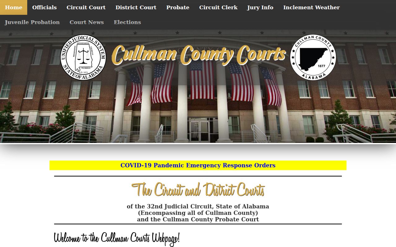 Cullman County court docket official court resource
