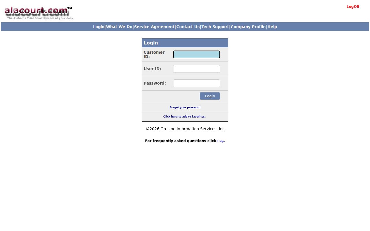 Cullman County case lookup through Alacourt subscriber access