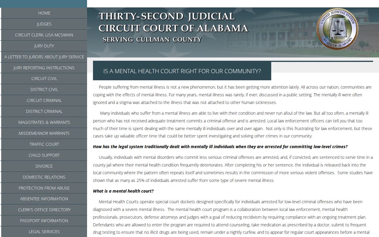 County-level court route beyond the Hanceville court docket