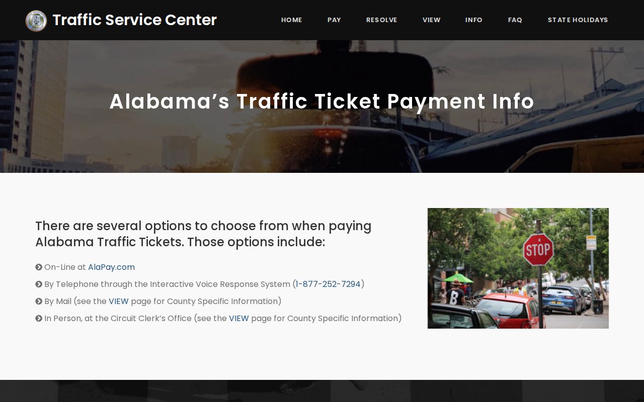 Cullman County traffic ticket AlaPay payment screen